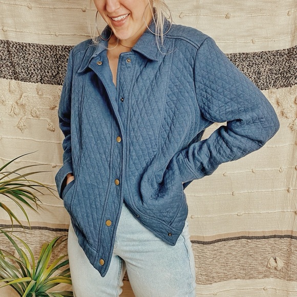 Allison Daley Jackets & Blazers - Allison Daley | Navy Blue Quilted Knit Jacket